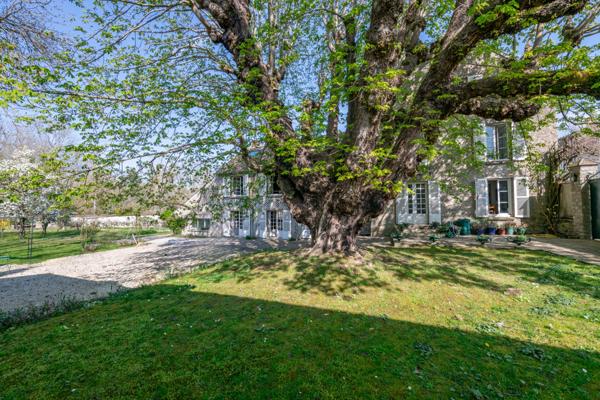 Janville-sur-Juine (91510) Maison de Maître en pierre du XIXe siècle avec parc arboré et piscine, à 45 min de Paris