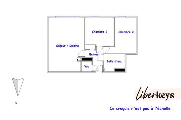 Rennes Nord Saint Martin – T3 récent de 62m2 avec terrasse, parking sécurisé et cave