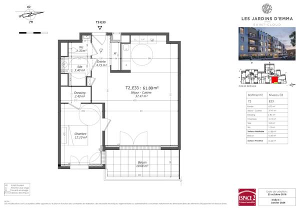 Appartement 2 pièces à louer