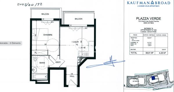 À vendre Appartement 2 pièces 38.91 m² - Antibes 06600