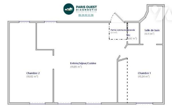 EXCLUSIVITE - 2 CHAMBRE - CALME - VUE DEGAGEE - PARFAIT ETAT