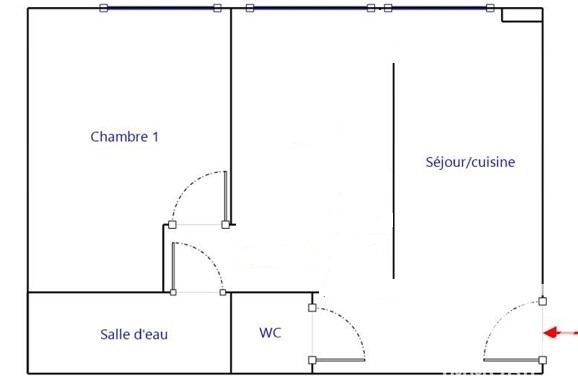 Location appartement 2 pièces 30,78 m² Saint-Étienne