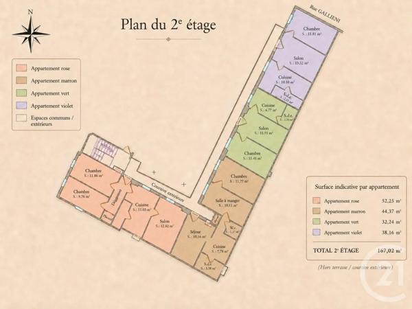 Appartement F3 à vendre  3 pièces - 44,37 m 2   BEAULIEU SUR MER  - 06