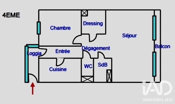 Appartement à vendre 2 pièces 53 m² Toulon