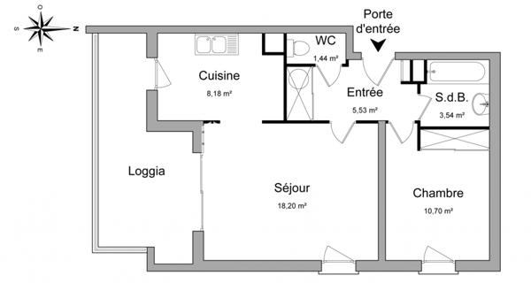Location Appartement 2 pièces 47.59 m² - Avignon 84000