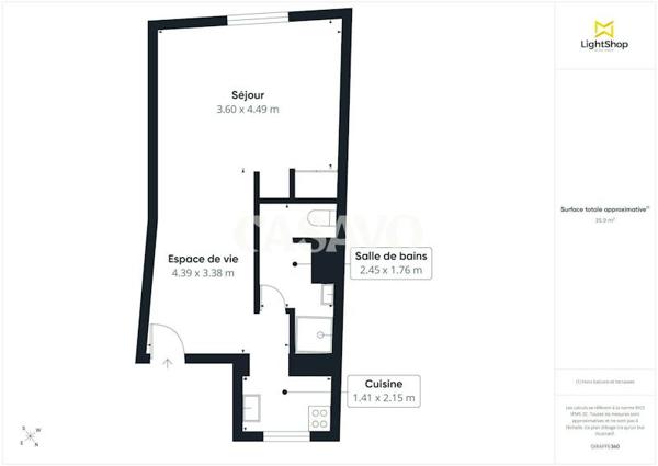 Vente Appartement 1 pièce de 36m² - 75003 Paris