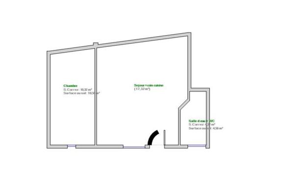 Appartement à vendre    2 pièces • 32,44 m2 Paris 18