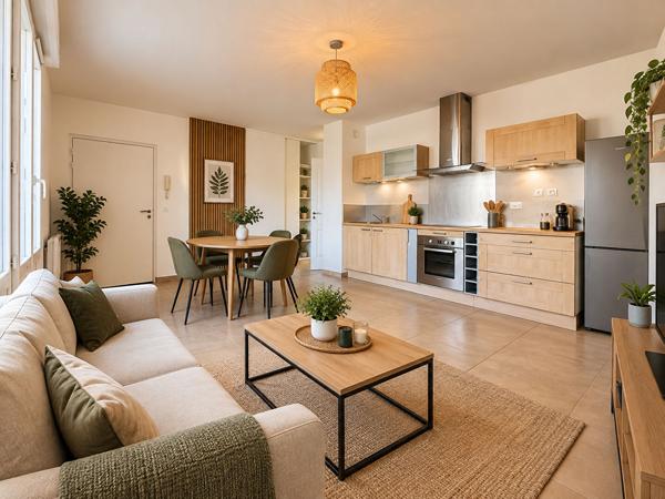 A Vendre Appartement 3 pièces avec jardinet, terrasse, box et parking extérieur à Mareuil-lès-Meaux