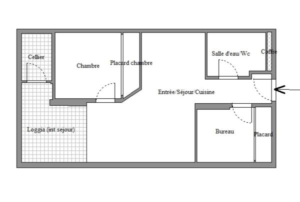T2 Parking plus un bureau