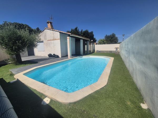 Maison de plain pied avec piscine- Secteur Bolmon