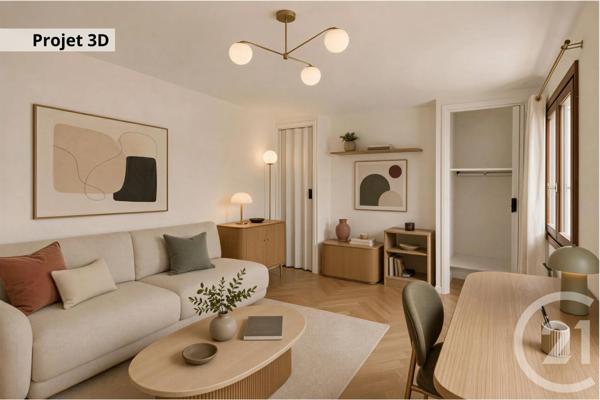Appartement Studio à vendre  1 pièce - 21,38 m 2   PARIS  - 75006