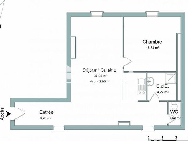 Location Appartement 2 pièces 64.94 m² - 10 RUE JULES NORIAC Limoges 87000