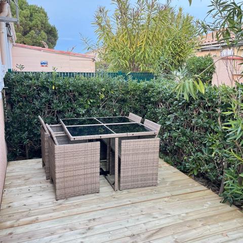 100 m de la plage maison T2 de 32 m2 + parking