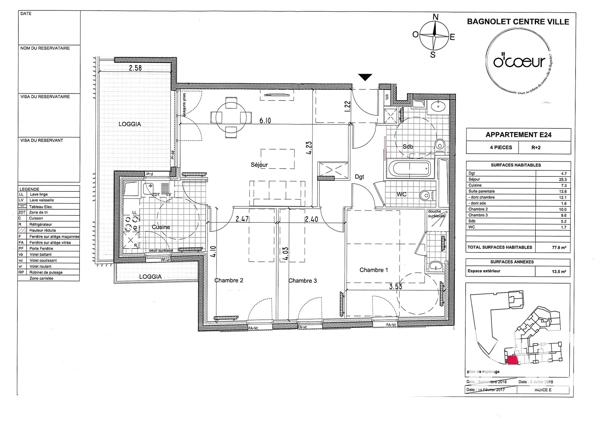 Appartement à vendre 4 pièces 78,23 m² Bagnolet