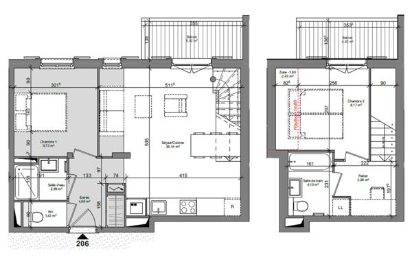 appartement à vendre T3 en duplex à SAINT GERVAIS LES BAINS (74)