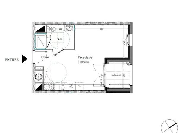 Location Studio 30.2 m² - 16-18 RUE DU COLONEL TAYLOR Montaigu Vendee 85600