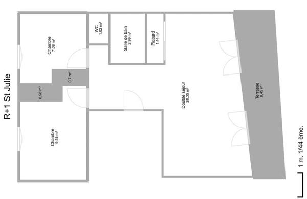 Appartement à SAINTE-JULIE, 01150 - 3 pièces 49m²