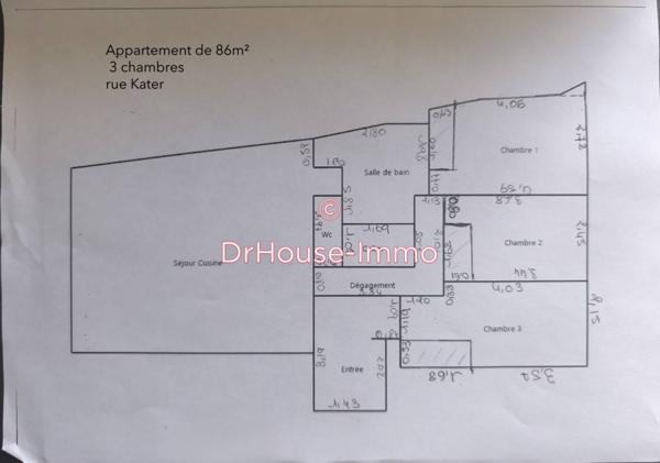 Appartement à vendre 4 pièces de 84 m²