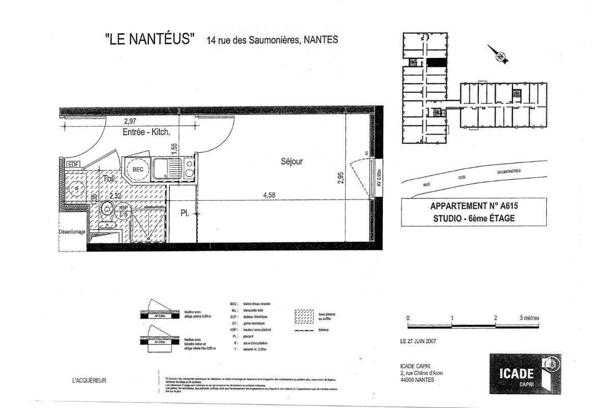 Appartement 1 pièce - 44300 Nantes -  Bourgeonnière-Petit Port