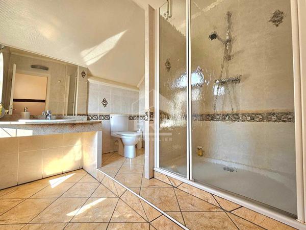 Semi plain pied, 4 chambres, bureau, jardin, dépendances, garage
