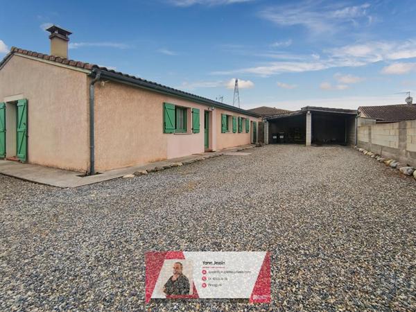 Maison de plain-pied 120 m² avec grand terrain de 1 360 m² à Roques (31120)