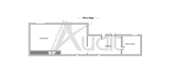 Appartement Studio à vendre  1 pièce - 21,20 m2 PARIS - 75017