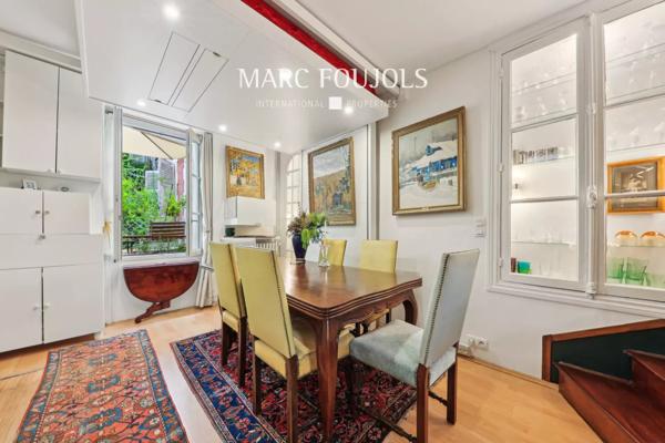 A VENDRE APPARTEMENT 3 pièces en rez de jardin PASSY-MUETTE