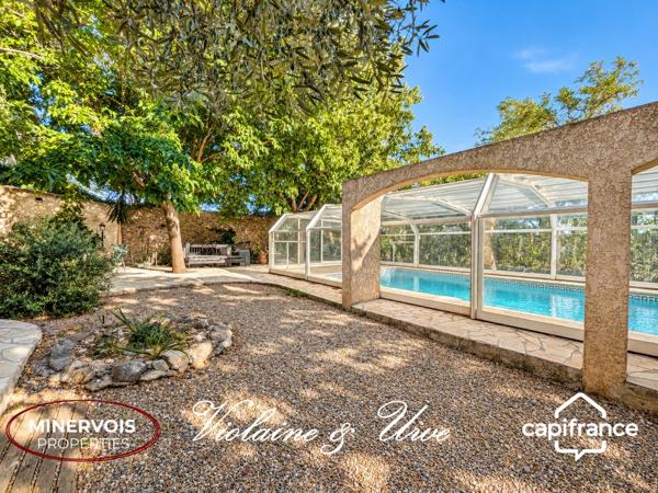 AZILLE – MAISON DE 184 M² AU MILIEU DES VIGNES AVEC PISCINE ET PANNEAUX SOLAIRES