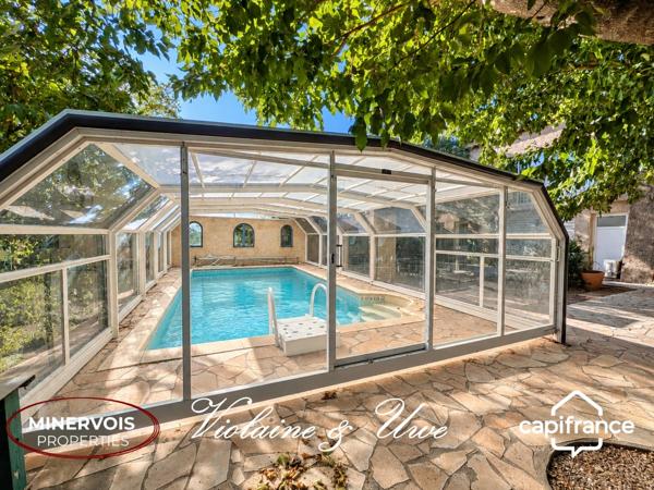 AZILLE – MAISON DE 184 M² AU MILIEU DES VIGNES AVEC PISCINE ET PANNEAUX SOLAIRES