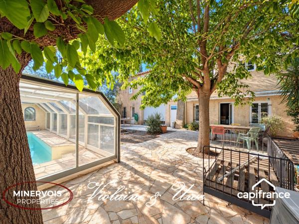 AZILLE – MAISON DE 184 M² AU MILIEU DES VIGNES AVEC PISCINE ET PANNEAUX SOLAIRES