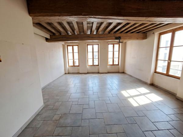 Triplex d'habitation avec  grande terrasse, divisible en lots distincts.