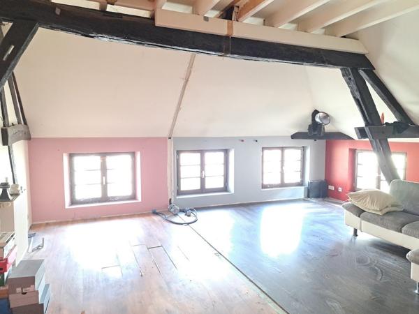 Triplex d'habitation avec  grande terrasse, divisible en lots distincts.
