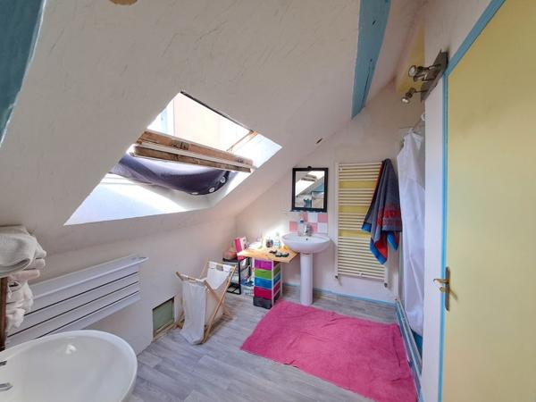 Triplex d'habitation avec  grande terrasse, divisible en lots distincts.