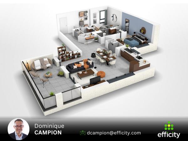 Appartement
         3 pièces
        - 89 m² Bien prestige 516 000 € *