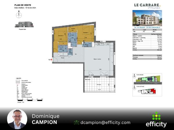 Appartement
         3 pièces
        - 89 m² Bien prestige 516 000 € *