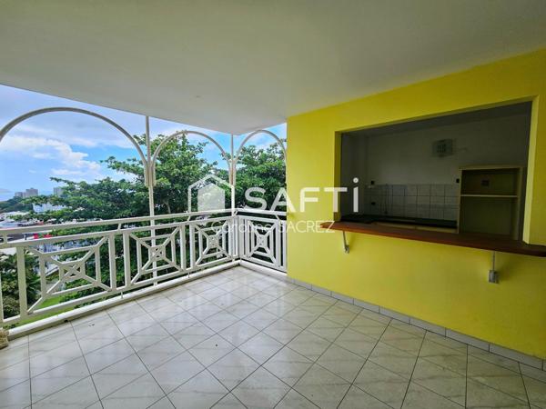 Appartement T3 traversant – Vue mer dégagée – Toloman, Fort-de-France