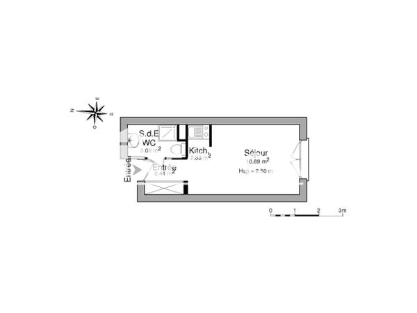 Location Studio 19.21 m² - 7 RUE ADRIEN RICARD Grenoble 38000