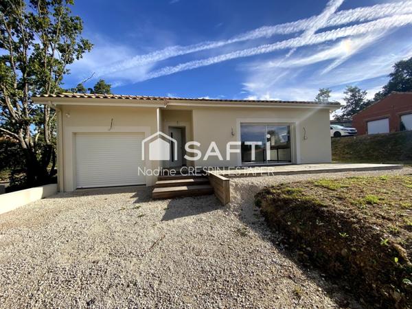 Montbartier - Maison neuve, ( frais de notaire réduits), de plain-pied, moderne et élégante de type 4, garage et jardin