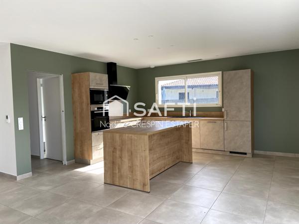 Montbartier - Maison neuve, ( frais de notaire réduits), de plain-pied, moderne et élégante de type 4, garage et jardin