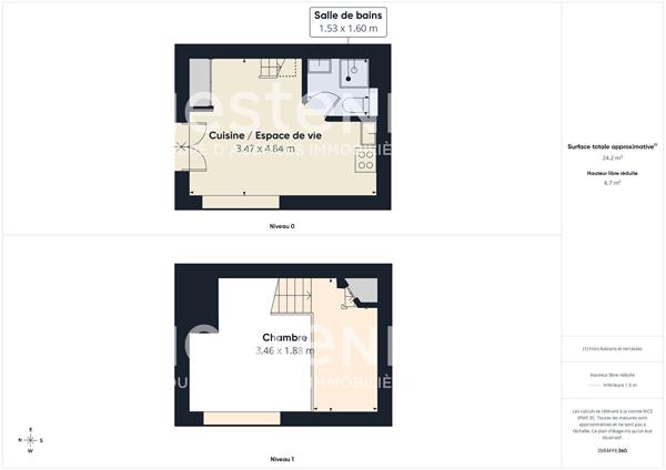 Charmant studio à vendre avec terrasse de 30 m²