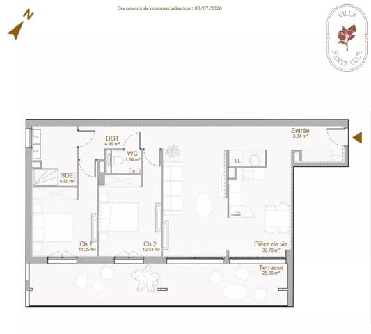 Appartement neuf T3 vue mer panoramique