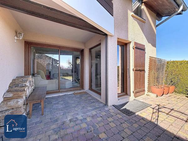 Maison mitoyenne en bout d'impasse T4 Jardin Sous-Sol Garage Vue Mont-blanc PREVESSIN MOENS 01280