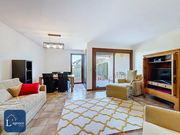 Maison mitoyenne en bout d'impasse T4 Jardin Sous-Sol Garage Vue Mont-blanc PREVESSIN MOENS 01280