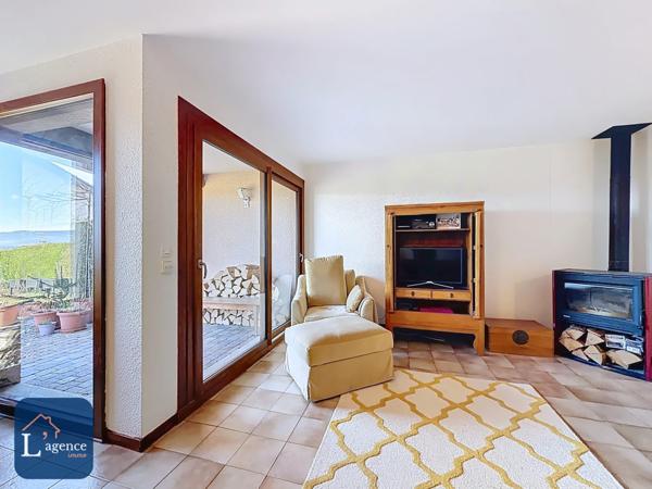 Maison mitoyenne en bout d'impasse T4 Jardin Sous-Sol Garage Vue Mont-blanc PREVESSIN MOENS 01280