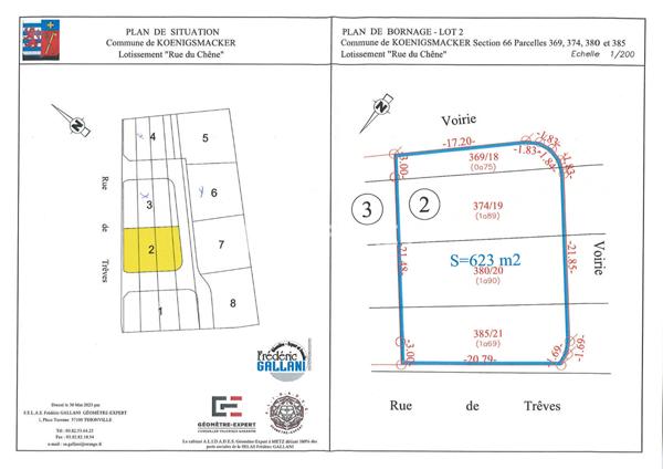 Achat terrain Kœnigsmacker - 623 m² - 178 000 €