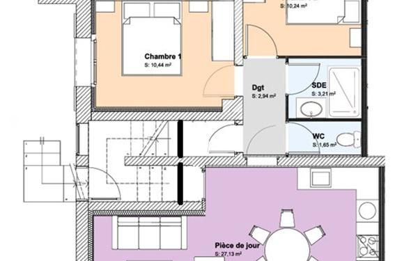 Appartement à vendre    3 pièces •  Angresse