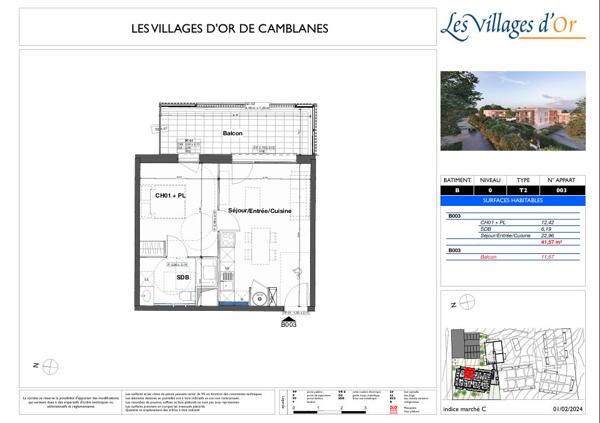 Appartement Camblanes Et Meynac 2 pièce(s) 41.57 m2