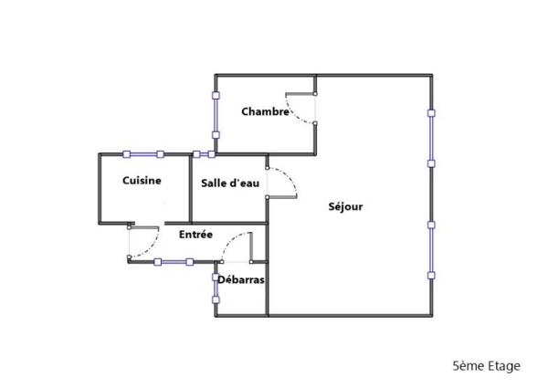 Appartement 2 pièces - 40 m² Exclusivité efficity