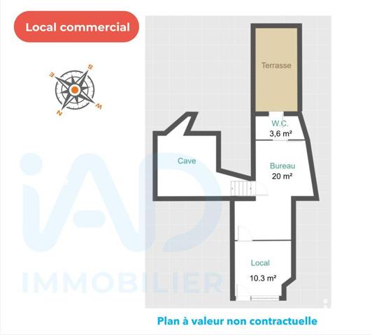Location boutique/local commercial 32 m² Breteuil