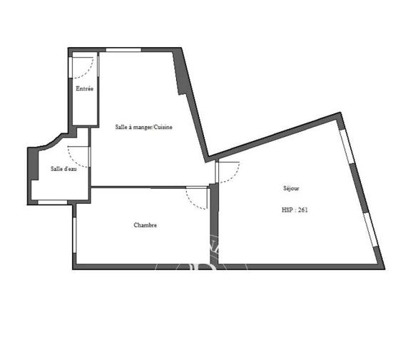 Paris 18ème, Appartement 1 Chambre -  53 m² à vendre